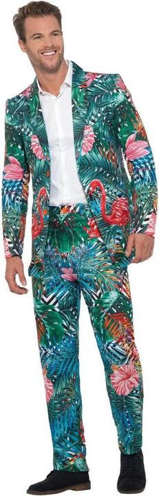 Actual product image Smiffys Mens Hawaiian Tropical Flamingo Costume Suit (L)