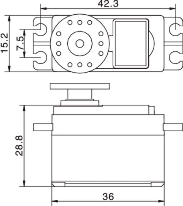 Produktbild Reely MidiServo SAnalogServo GetriebeMaterial