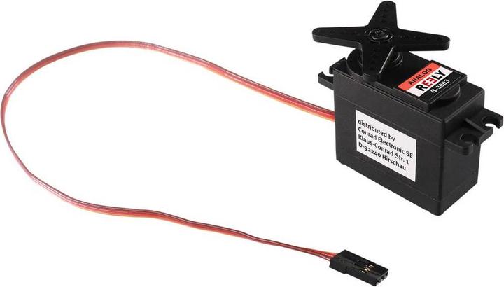 Actual product image Reely Standard servo Analogue servo Gear material: Plastic Connector system: JR