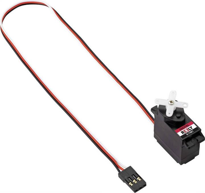 Actual product image Reely Micro servo Digital servo Gearbox material: Plastic Connector system: JR (S