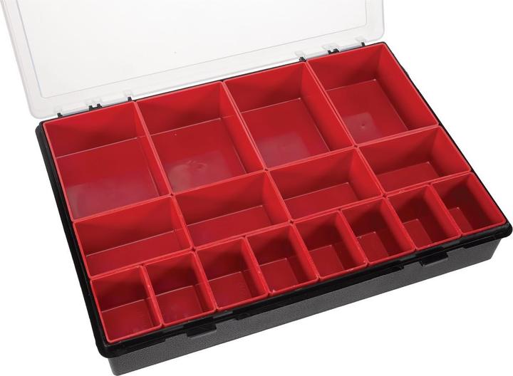 Image du produit Velleman - Boîte de Rangement - 330 x 247 x 54 mm - 16 Compartiments Amovibles