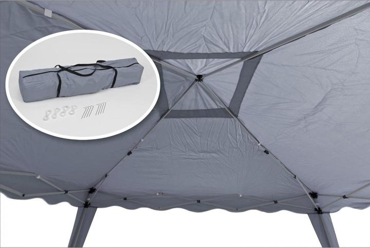 Produktbild Dema Alu/Metall Faltpavillon 3x3 Meter Grau (300 cm, 300 cm)