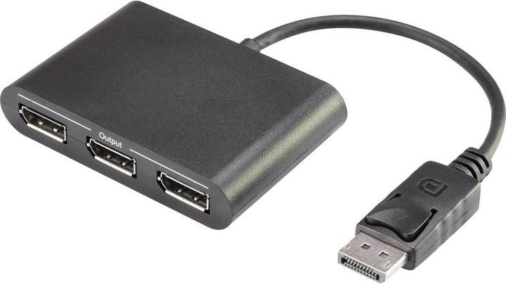 Renkforce DisplayPort Splitter 1x3 4K (DP, 21 cm)