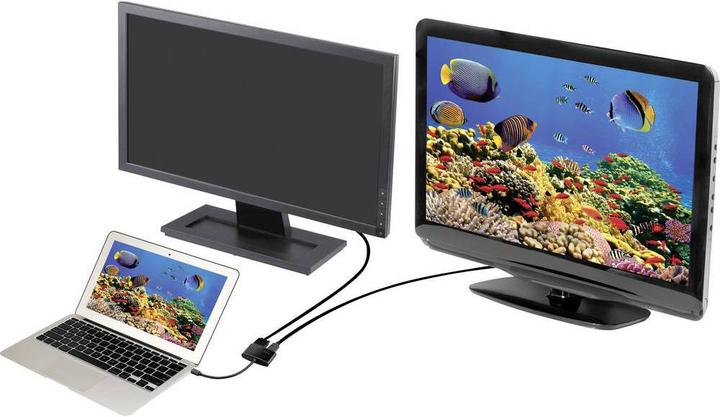 Produktbild Renkforce Mini-DisplayPort zu HDMI + VGA Adapter (VGA, 15 cm)