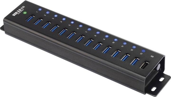 Renkforce 13 Port USB 3 Aluminium Hub mit Schnellladeport (USB-A, 13 Ports)