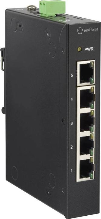 Produktbild Renkforce 5 Port Fast Ethernet Switch für Hutschiene (5 Ports)