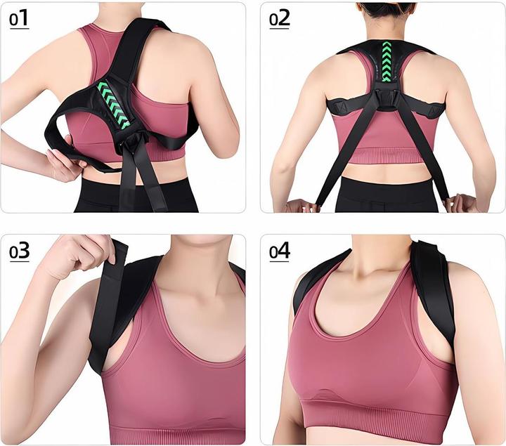 Produktbild König Design Rückenhalter Geradehalter Sport Rückenbandage Haltungskorrektur Stabilisator Neu (XXL)