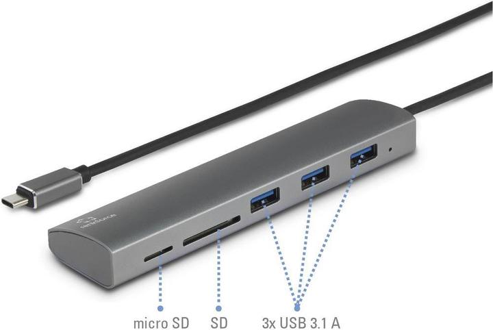 Immagine prodotto Renkforce Hub 3+2 porte USB 3.1 (Gen 1) (USB-C, 3 Porti)