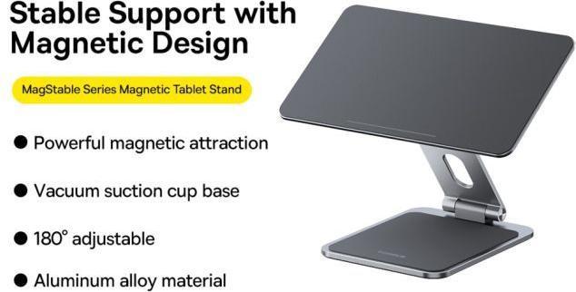 Produktbild Baseus MagStable magnetischer faltbarer Ständer für Tablets 10,9–11 Zoll – Grau