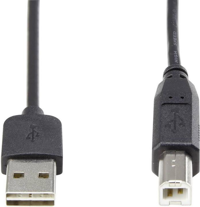 Produktbild Renkforce USB 2 A/B Anschlusskabel 1.8 m mit Wende-Stecker - Kabel nie wieder falsch herum einstecken (1.80 m, USB 2.0)