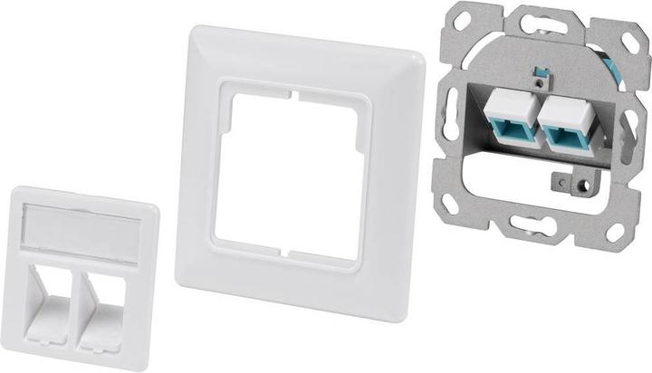 Image du produit Renkforce 2 ports SC RAL9010 Prise réseau fibre optique encastrée