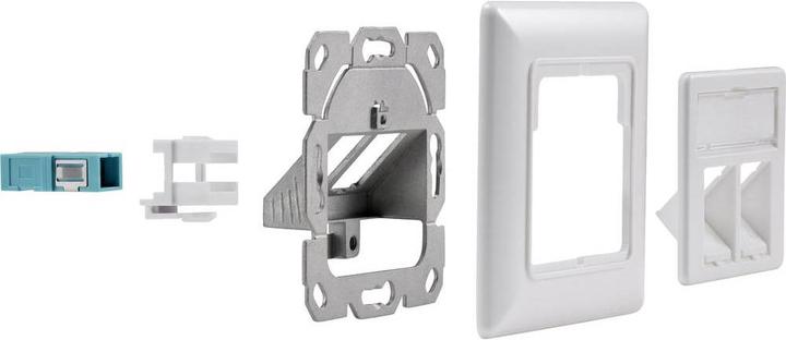 Image du produit Renkforce 2 ports SC RAL9010 Prise réseau fibre optique encastrée