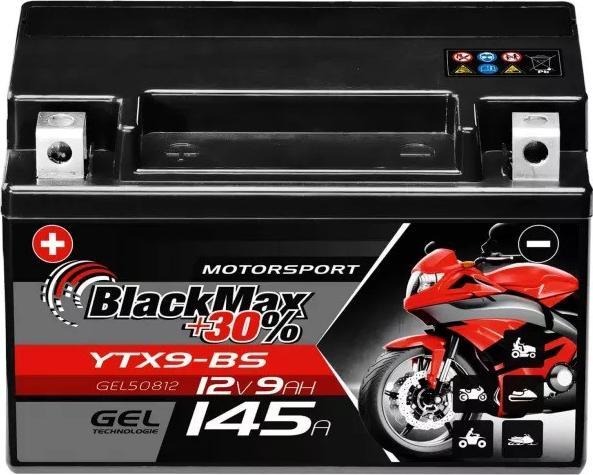 Actual product image BlackMax YTX9-BS Motorcycle Battery Gel CTX9-BS (DIN 50812) (12 V, 9 Ah, 145 A)