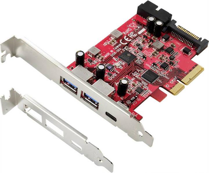 Produktbild Renkforce 5 Port USB3.1 Controllerkarte 10Gbps PCIe-Host-Adapter
