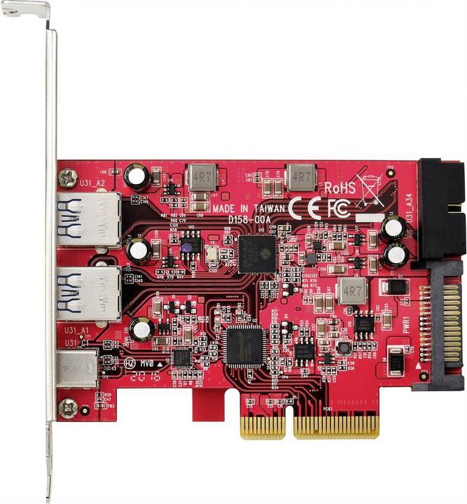 Produktbild Renkforce 5 Port USB3.1 Controllerkarte 10Gbps PCIe-Host-Adapter