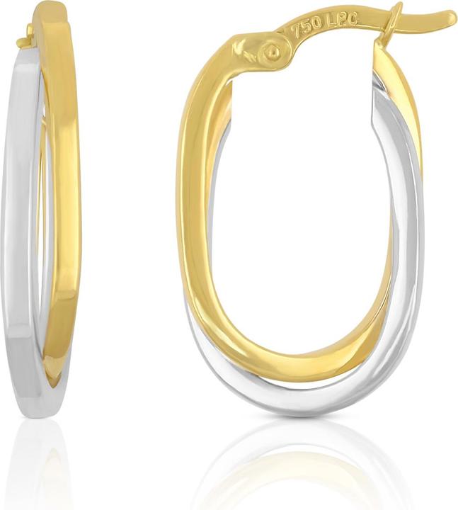 Muau Creolen (750/18 K Weissgold, 750/18 K Gelbgold)