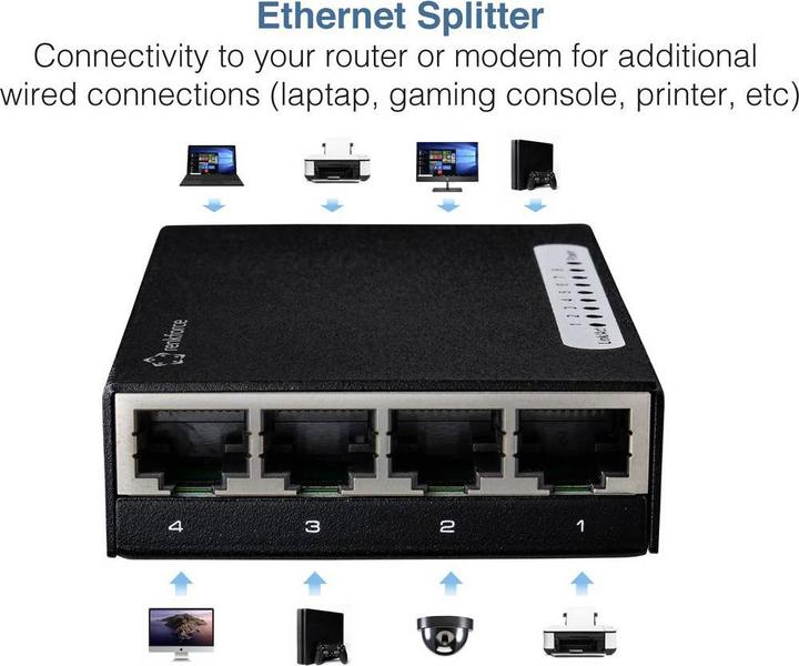Productafbeelding Renkforce Netwerkschakelaar RF ES 208 8-poorts Gigabit Ethernet (8 Havens)