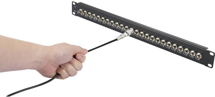 Actual product image Renkforce 24 Port BNC Patch Panel 19 U