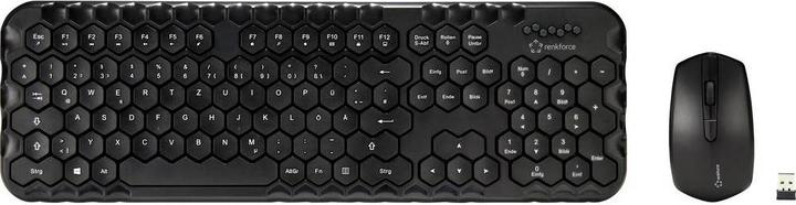 Actual product image Renkforce RF-KMC-500 Wireless keyboard and mouse set 2.4 GHz (DE, Wireless)
