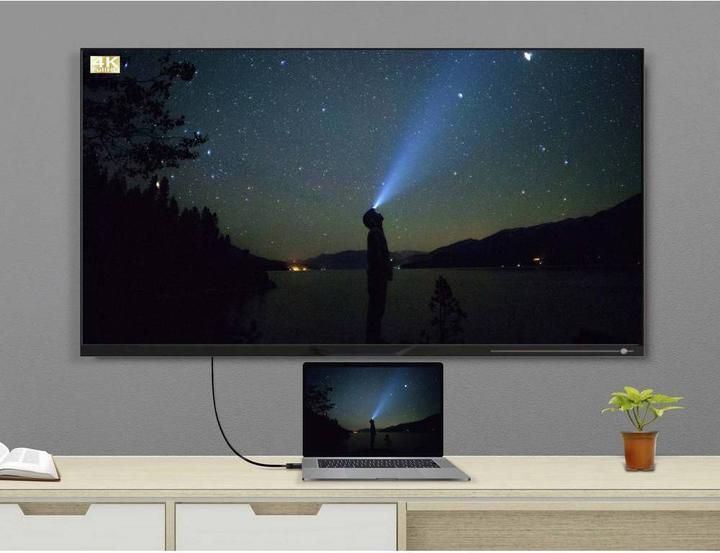 Produktbild Renkforce DisplayPort HDMI Anschlusskabel 20 m mit Ferritkern (20 m, HDMI, DisplayPort)