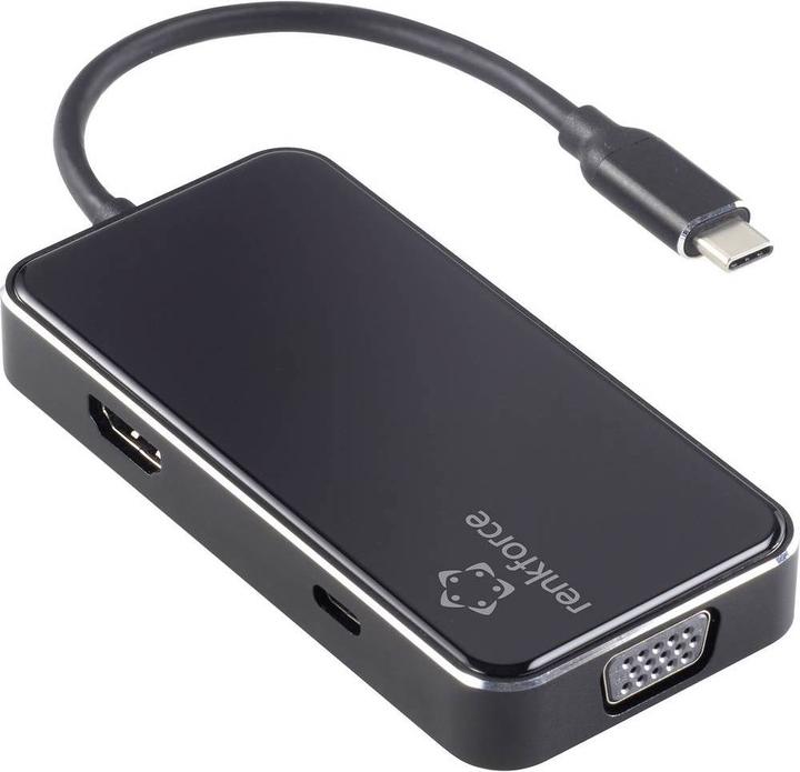 Actual product image Renkforce USB-CÂ® Mini Docking Station (USB-C, 6 Ports)
