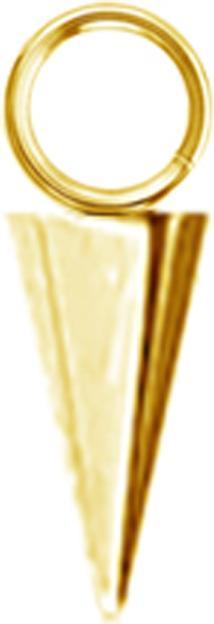 Star Piercing Anhänger vergoldet Cone (ohne Messing, Chirurgenstahl 316L)