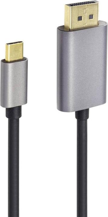 Actual product image Renkforce 8K USB C to Displayport connection cable, 2 m (2 m, DisplayPort)