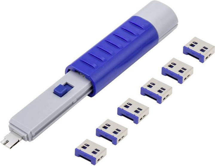 Renkforce USB-Portsperre (6 St. Pro VPE) mit einem Schlüssel