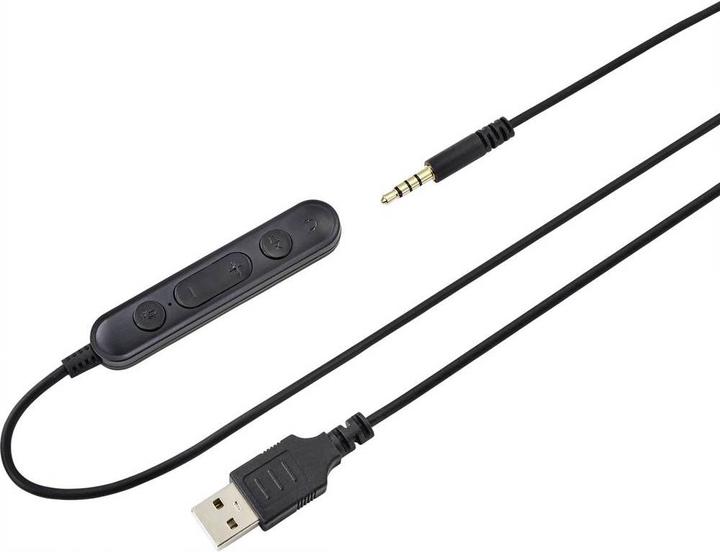 Image du produit Renkforce Micro-casque USB stéréo supra-aural noir (Filaire, USB-A)