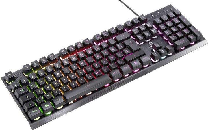 Actual product image Renkforce RGB Wired USB Gaming Keyboard (DE, Cable)