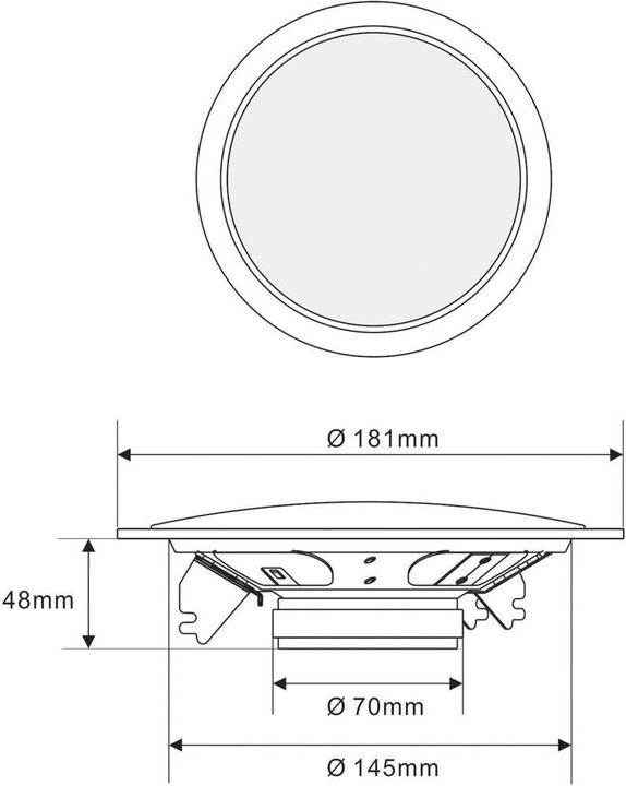Actual product image Renkforce ELA in-ceiling loudspeaker (1 pcs.)