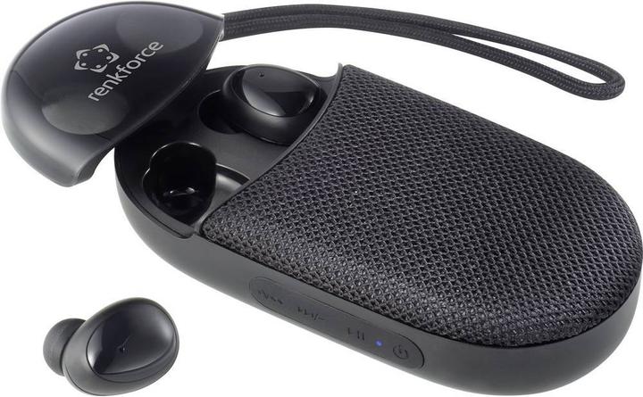 Renkforce 2-in-1 True Wireless Kopfhörer und Lautsprecher (ANC, 4 h, Kabelgebunden)