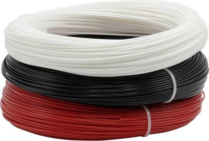 Actual product image Renkforce Filament Test Sets PETG (PETG, 1.75 mm, 600 g, White, Black, Red)