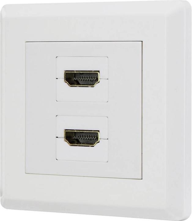 Renkforce 2 Port Unterputz HDMI Wandanschlussdose mit Kabel (HDMI)