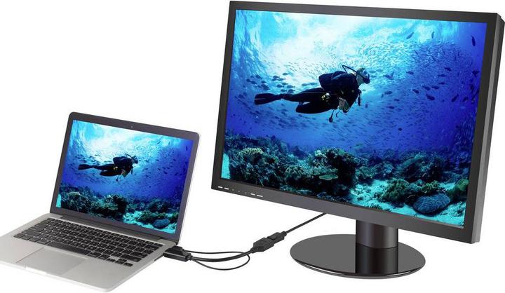 Produktbild Renkforce HDMI-Stecker zu DisplayPort-Buchse (HDMI, 15 cm)