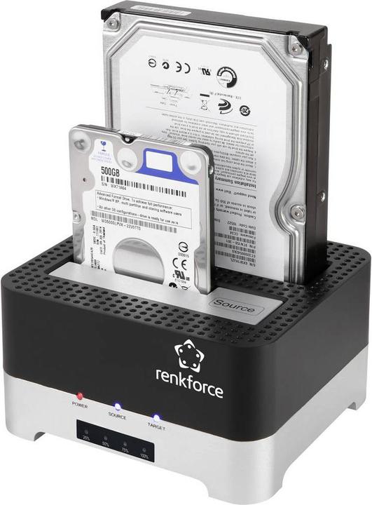 Produktbild Renkforce USB 3 SATA Festplatten-Dockingstation mit Clone-Funktion