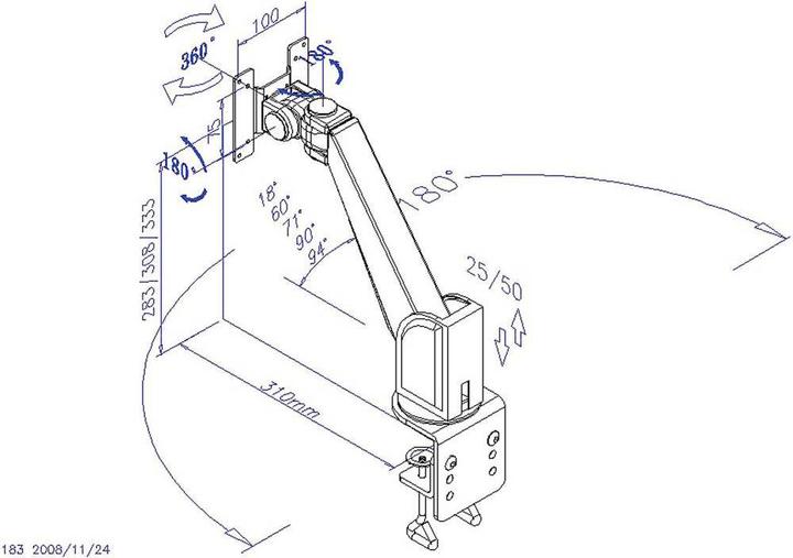Actual product image SpeaKa Professional Monitor table mount 33.0 cm (Table, 22")
