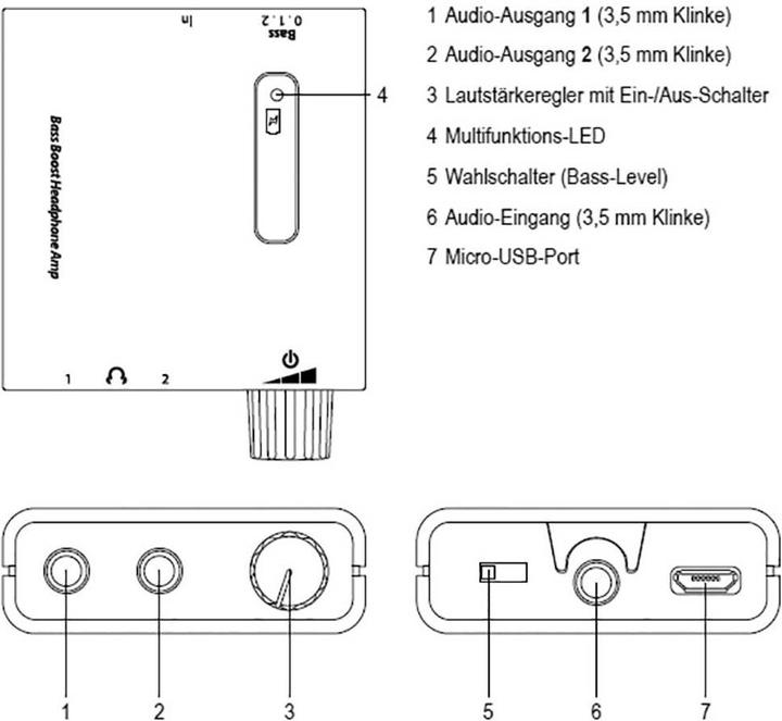 Immagine prodotto SpeaKa Professional Amplificatore per cuffie (Potenziamento dei bassi)