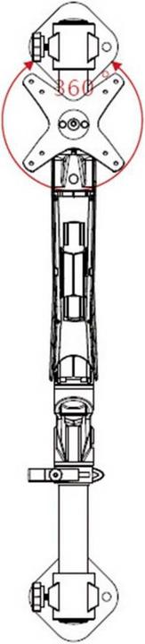 Produktbild SpeaKa Professional SuperFlex Monitorhalter höhenverstellbar, Wandmontage mit Gasdruck-Technik (Wand, 30")