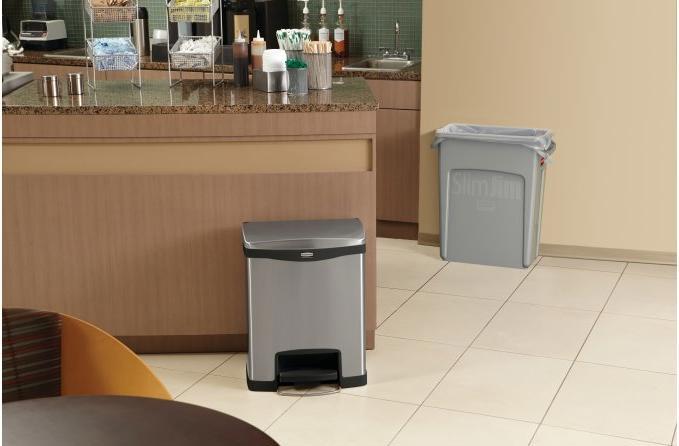 Produktbild Rubbermaid Edelstahl-Tretabfallsammler (30 l)