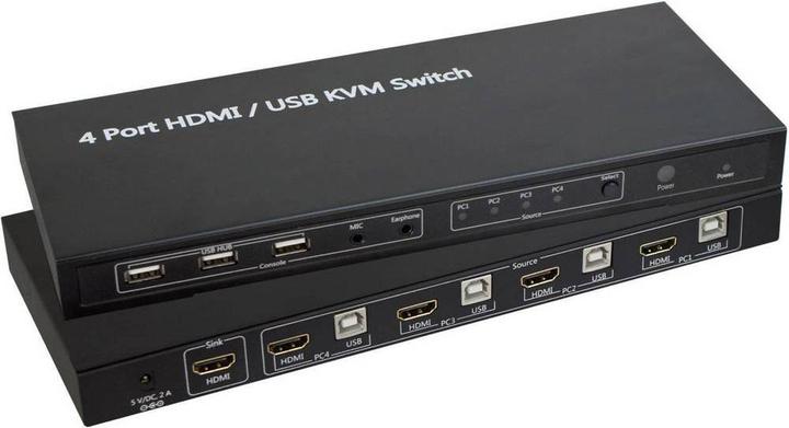 SpeaKa Professional 4Ã-1 HDMI KVM Switch with USB