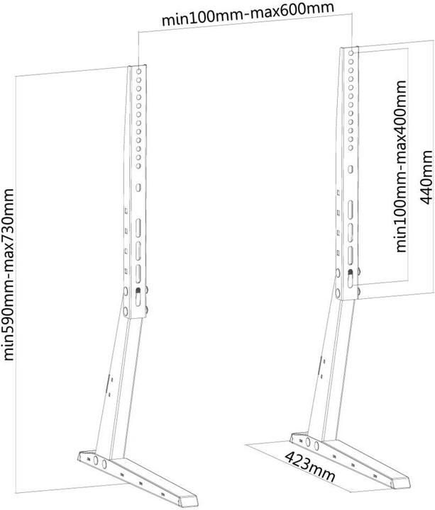 Actual product image SpeaKa Professional TV stand 94 - 117.8 cm (37 - 70) (46.38", 35 kg)