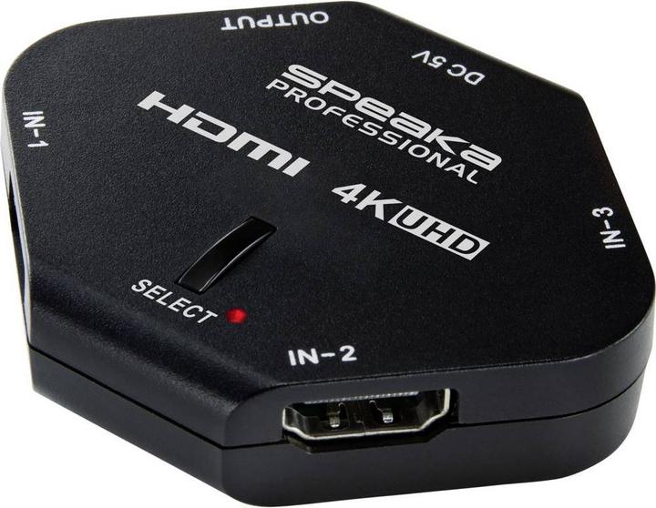 Immagine prodotto SpeaKa Professional SP-HDS-100 Switch HDMI 3 a 1 4K HDR