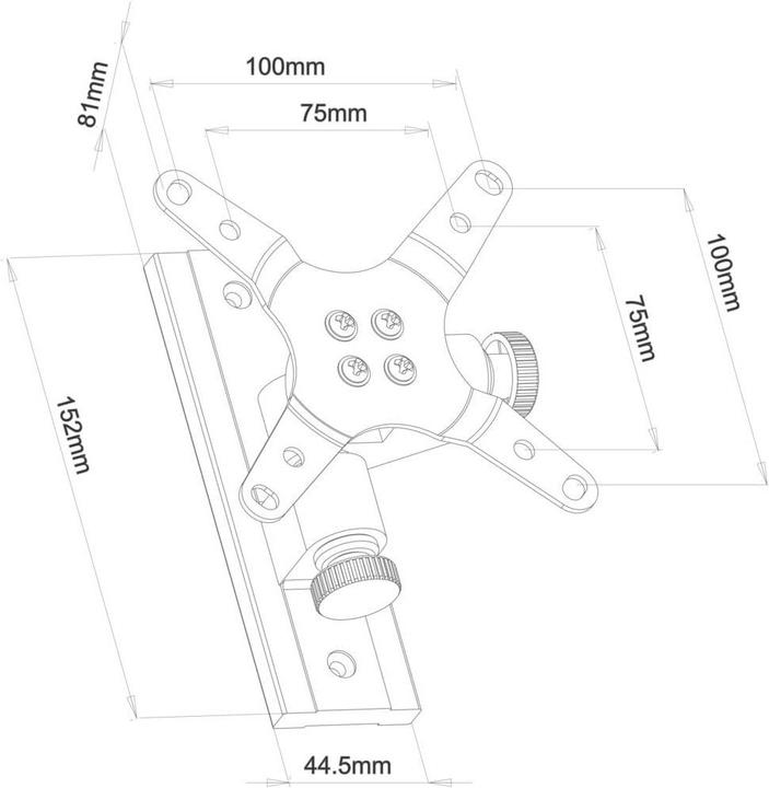 Actual product image SpeaKa Professional TFT/LCD wall bracket tilt and swivel (Wall, 30")