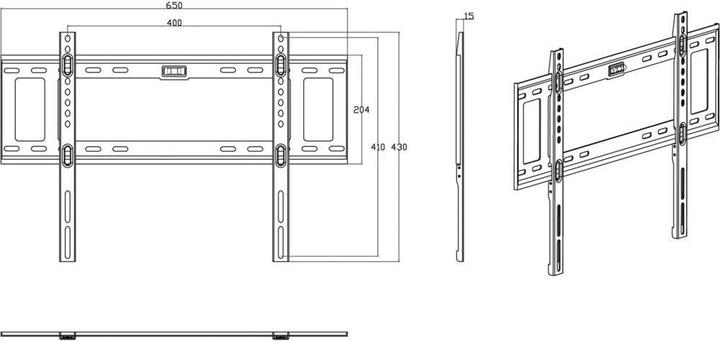 Actual product image SpeaKa Professional TV wall bracket for 81 cm (32") - 152 cm (60") Rigid 45 kg (Wall, 60", 45 kg)