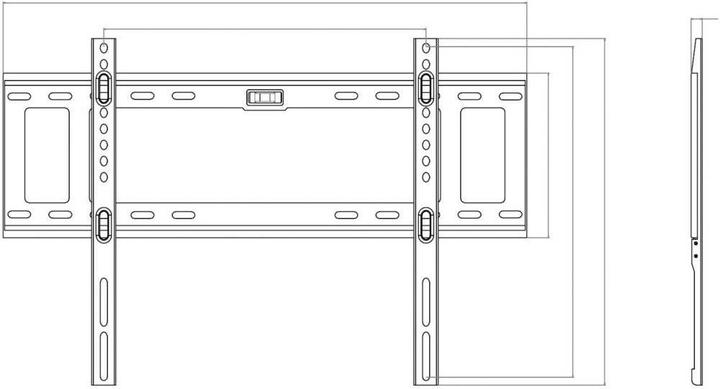 Actual product image SpeaKa Professional TV wall bracket for 81 cm (32") - 152 cm (60") Rigid 45 kg (Wall, 60", 45 kg)
