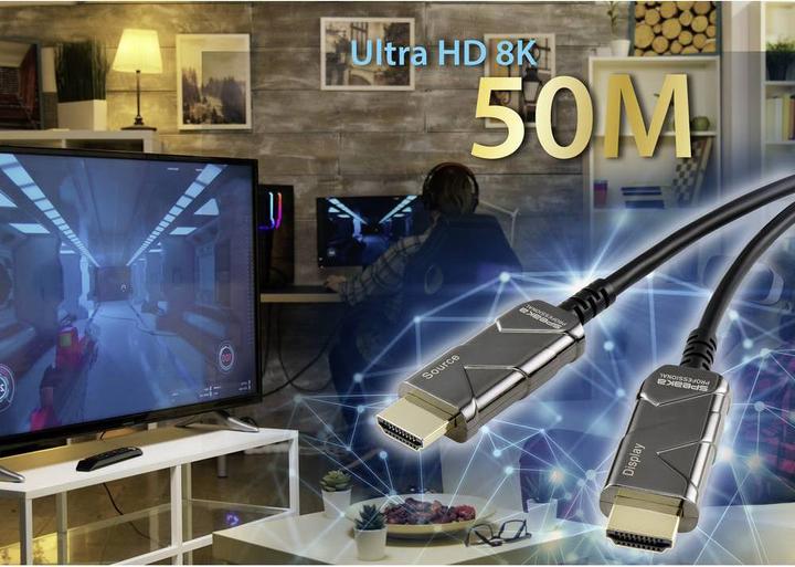 Actual product image SpeaKa Professional optical HDMI cable (AOC) active 8K 50 m (50 m, Other)