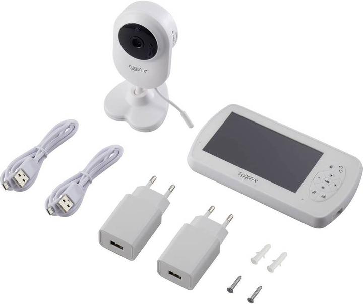 Produktbild Sygonix Babyphone mit Kamera, kabellos 2.4 GHz (Babyphone mit Kamera, 100 m)