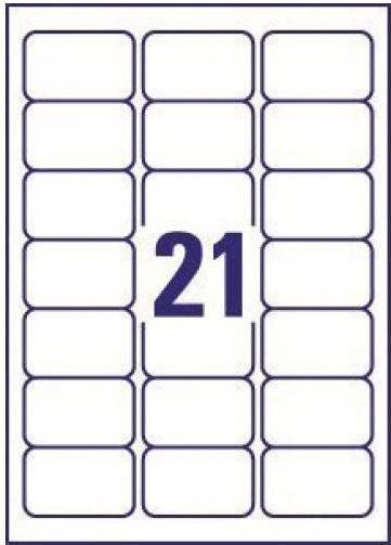 Image du produit Avery J8160-25 étiquette de correspondance Blanc