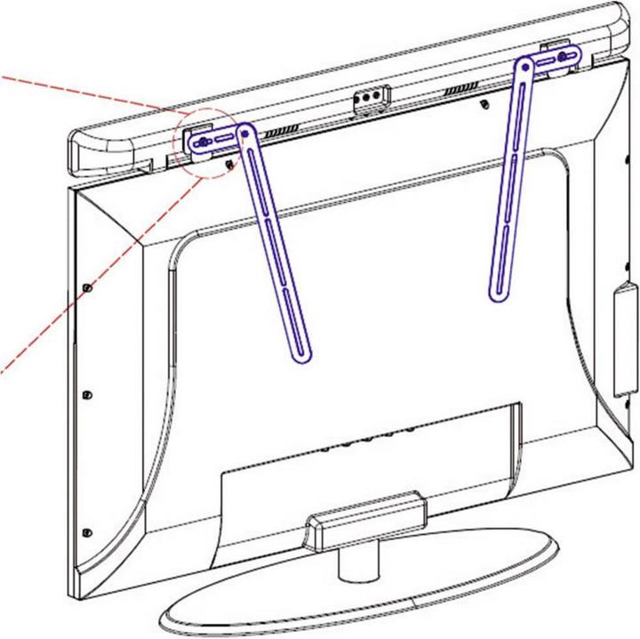 Produktbild SpeaKa Professional Soundbar-Halterung Easy mit Gelenken (1 Paar, Wandmontage, Drehbar)